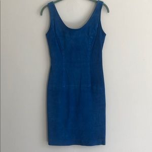 Vintage Blue Suede Dress 4
